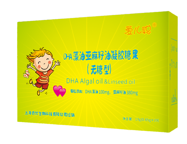 愛兒聰®藻油DHA亞麻籽油凝膠糖果（無(wú)糖型）